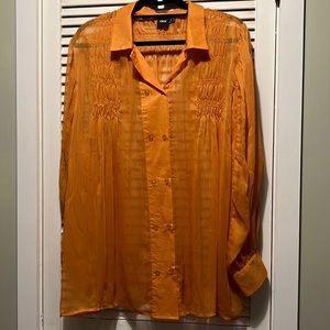 NWOT Orange ASOS sheer top